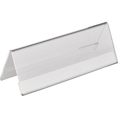 SPRINTIS 1 Unità - Portanome da tavolo, acrilico 180 x 61 mm Formato orizzontale, acrilico (PMMA), trasparente SPRINTIS 1 Unità - Portanome da tavolo, acrilico 180 x 61 mm Formato orizzontale, acrilico (PMMA), trasparente