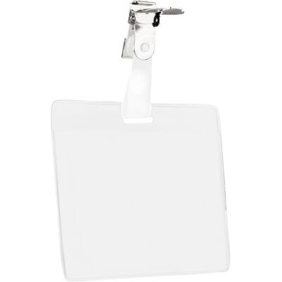 SPRINTIS 100 Unità - Buste portabadge con clip, formato carta di credito, formato orizzontale, PVC morbido, trasparente SPRINTIS 100 Unità - Buste portabadge con clip, formato carta di credito, formato orizzontale, PVC morbido, trasparente