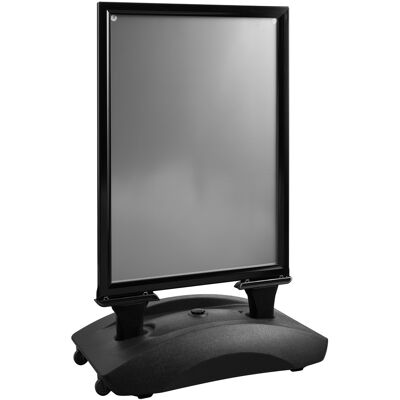 SPRINTIS 1 Unità - Cavalletto pubblicitario STORM-STOP PRO A1 con supporto per cartello superiore, nero senza cartello superiore, alluminio SPRINTIS 1 Unità - Cavalletto pubblicitario STORM-STOP PRO A1 con supporto per cartello superiore, nero senza cartello superiore, alluminio