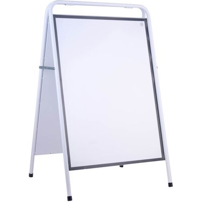 SPRINTIS 1 Unità - Cavalletto pubblicitario in acciaio A1 STEEL-STOP senza targhetta superiore bianco SPRINTIS 1 Unità - Cavalletto pubblicitario in acciaio A1 STEEL-STOP senza targhetta superiore bianco