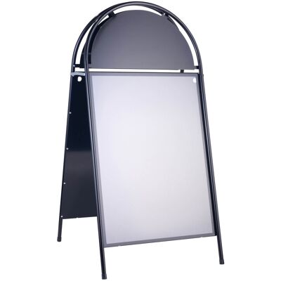 SPRINTIS 1 Unità - Cavalletto pubblicitario in acciaio A1 STEEL-STOP con cartello superiore nero SPRINTIS 1 Unità - Cavalletto pubblicitario in acciaio A1 STEEL-STOP con cartello superiore nero