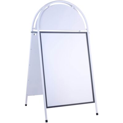 SPRINTIS 1 Unità - Cavalletto pubblicitario in acciaio A1 STEEL-STOP con cartello superiore bianco SPRINTIS 1 Unità - Cavalletto pubblicitario in acciaio A1 STEEL-STOP con cartello superiore bianco