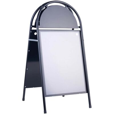 SPRINTIS 1 Unità - Cavalletto pubblicitario in acciaio A2 STEEL-STOP con cartello superiore nero SPRINTIS 1 Unità - Cavalletto pubblicitario in acciaio A2 STEEL-STOP con cartello superiore nero