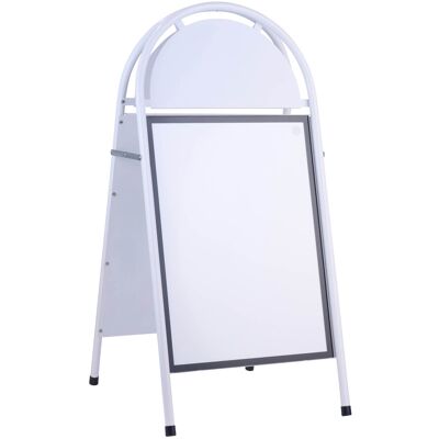 SPRINTIS 1 Unità - Cavalletto pubblicitario in acciaio A2 STEEL-STOP con cartello superiore bianco SPRINTIS 1 Unità - Cavalletto pubblicitario in acciaio A2 STEEL-STOP con cartello superiore bianco