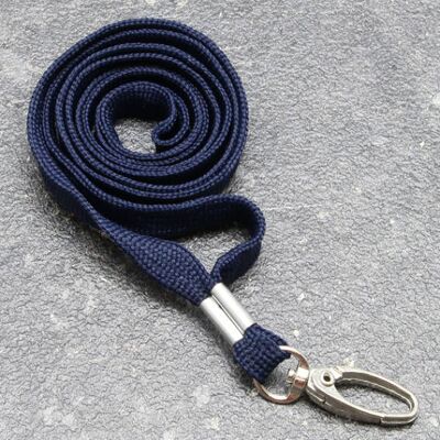 SPRINTIS 100 Unità - Lanyard, 10 mm di larghezza blu scuro con clip moschettone, poliestere SPRINTIS 100 Unità - Lanyard, 10 mm di larghezza blu scuro con clip moschettone, poliestere