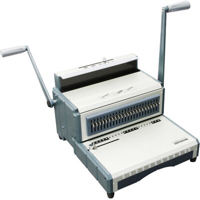 SPRINTIS 1 Unità - Rilegatrice S210, passo 2:1, 23 anelli, fino a formato A4, ferro PVC Gomma, grigio SPRINTIS 1 Unità - Rilegatrice S210, passo 2:1, 23 anelli, fino a formato A4, ferro PVC Gomma, grigio