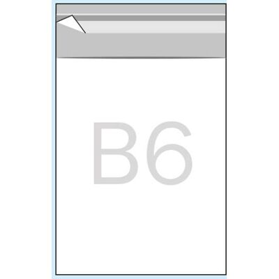 SPRINTIS 100 Unità - Buste con patella di chiusura, plastica OPP, trasparente 125 x 185 mm SPRINTIS 100 Unità - Buste con patella di chiusura, plastica OPP, trasparente 125 x 185 mm