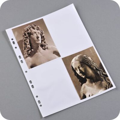 SPRINTIS 100 Unità - Buste A4 per 8 cartoline, PP, bianco trasparente SPRINTIS 100 Unità - Buste A4 per 8 cartoline, PP, bianco trasparente