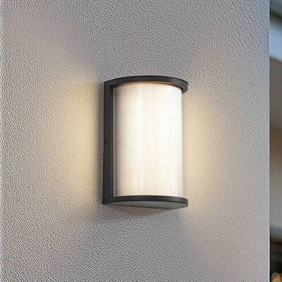 Lindby Applique da esterni LED Calvik, nera, scanalata, IP44 Calvik, Nero, Acciaio Inox, Moderno Lindby Applique da esterni LED Calvik, nera, scanalata, IP44 Calvik, Nero, Acciaio Inox, Moderno