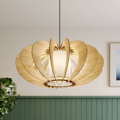 Euluna A Lampada a Sospensione Moderna in Legno - 60cm Euluna A Lampada a Sospensione Moderna in Legno - 60cm