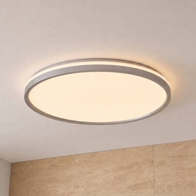 Plafoniera soffitto Edmund Lindby, Alluminio / Grigio / Zincato, Bagno, Plastica, Moderno, Plafoniera Plafoniera soffitto Edmund Lindby, Alluminio / Grigio / Zincato, Bagno, Plastica, Moderno, Plafoniera