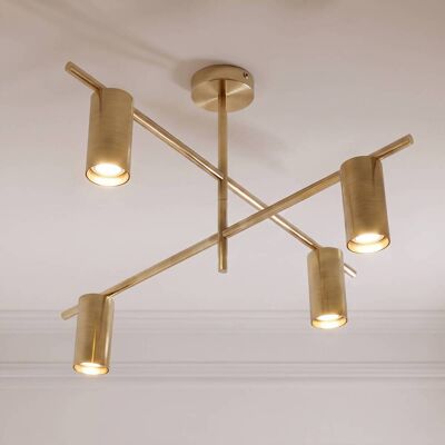 Plafoniera soffitto Marilou Lindby, dimmerabile, Ottone / Oro, Soggiorno / Sala da pranzo, Metallo, Moderno, Plafoniera Plafoniera soffitto Marilou Lindby, dimmerabile, Ottone / Oro, Soggiorno / Sala da pranzo, Metallo, Moderno, Plafoniera