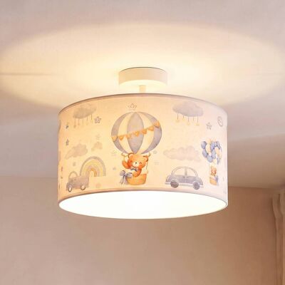 Plafoniera soffitto Kids Print Duolla, Blu, Cameretta, Tessuto / Stoffa / Seta, Plafoniera Plafoniera soffitto Kids Print Duolla, Blu, Cameretta, Tessuto / Stoffa / Seta, Plafoniera