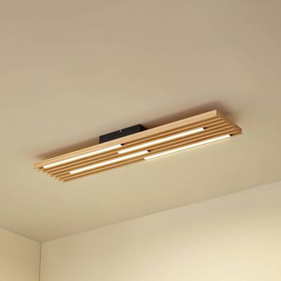 Plafoniera soffitto Madero Lindby, Legno chiaro, Soggiorno / Sala da pranzo, Legno, Moderno, Plafoniera Plafoniera soffitto Madero Lindby, Legno chiaro, Soggiorno / Sala da pranzo, Legno, Moderno, Plafoniera