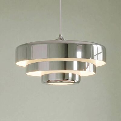 Lampada a sospensione Tivra Lindby, dimmerabile, Cromo / Argento, Soggiorno / Sala da pranzo, Metallo, Design, Lampada a sospensione Lampada a sospensione Tivra Lindby, dimmerabile, Cromo / Argento, Soggiorno / Sala da pranzo, Metallo, Design, Lampada a sospensione