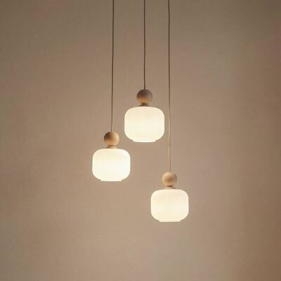 Lampada a sospensione in vetro Ballo TK Lighting, dimmerabile, Crema / Ambra, Soggiorno / Sala da pranzo, Vetro, Lampada a sospensione Lampada a sospensione in vetro Ballo TK Lighting, dimmerabile, Crema / Ambra, Soggiorno / Sala da pranzo, Vetro, Lampada a sospensione