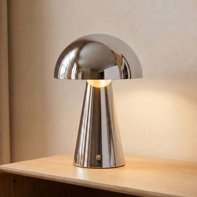 Lampada da tavolo a LED Nevijo Lindby, dimmerabile, Cromo / Argento, Soggiorno / Sala da pranzo, Metallo, Moderno, Lampada da tavolo LED Lampada da tavolo a LED Nevijo Lindby, dimmerabile, Cromo / Argento, Soggiorno / Sala da pranzo, Metallo, Moderno, Lampada da tavolo LED