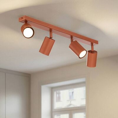 Faretto da soffitto Zoom, a 4 luci, rosso, acciaio, GU10 Zoom SIGMA, dimmerabile, Rosso, Soggiorno / Sala da pranzo, Metallo, Moderno, Faretto Faretto da soffitto Zoom, a 4 luci, rosso, acciaio, GU10 Zoom SIGMA, dimmerabile, Rosso, Soggiorno / Sala da pranzo, Metallo, Moderno, Faretto