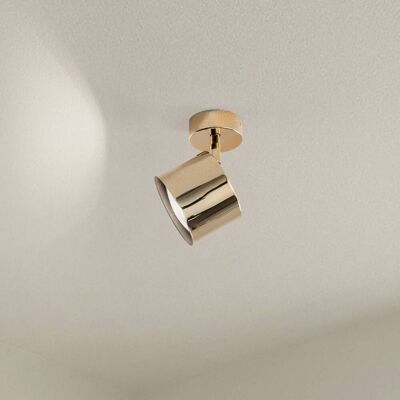 Faretto da soffitto Chloe, orientabile, a 1 luce, acciaio color ottone Chloe Argon, dimmerabile, Ottone / Oro, Soggiorno / Sala da pranzo, Metallo, Moderno, Faretto Faretto da soffitto Chloe, orientabile, a 1 luce, acciaio color ottone Chloe Argon, dimmerabile, Ottone / Oro, Soggiorno / Sala da pranzo, Metallo, Moderno, Faretto