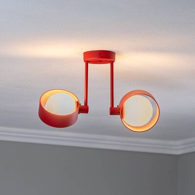 Plafoniera soffitto Mado Argon, dimmerabile, Rosso, Soggiorno / Sala da pranzo, Metallo, Giovanile, Plafoniera Plafoniera soffitto Mado Argon, dimmerabile, Rosso, Soggiorno / Sala da pranzo, Metallo, Giovanile, Plafoniera