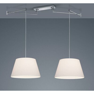Helestra Lampada a sospensione Certo, dimmerabile, Bianco / Opale, Soggiorno / Sala da pranzo, Tessuto / Stoffa / Seta, Moderno, Lampada a sospensione Helestra Lampada a sospensione Certo, dimmerabile, Bianco / Opale, Soggiorno / Sala da pranzo, Tessuto / Stoffa / Seta, Moderno, Lampada a sospensione