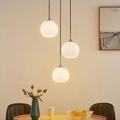Lampada a sospensione Jurian Lindby, dimmerabile, Bianco / Opale, Soggiorno / Sala da pranzo, Vetro, Moderno, Lampada a sospensione Lampada a sospensione Jurian Lindby, dimmerabile, Bianco / Opale, Soggiorno / Sala da pranzo, Vetro, Moderno, Lampada a sospensione