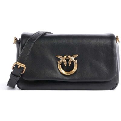 Pinko Click Soft Horizontal Mini vuoto Borsa a tracolla nero Pinko Click Soft Horizontal Mini vuoto Borsa a tracolla nero