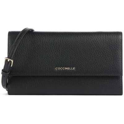 Coccinelle Metallic Soft Portafoglio nero Coccinelle Metallic Soft Portafoglio nero