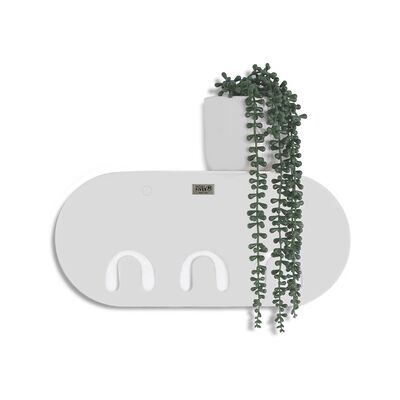 Mobili Fiver Appendiabiti da parete in metallo Camilla, 40 cm, Bianco Mobili Fiver Appendiabiti da parete in metallo Camilla, 40 cm, Bianco