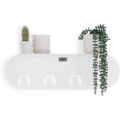 Mobili Fiver Appendiabiti da parete in metallo Camilla, 60 cm, Bianco Mobili Fiver Appendiabiti da parete in metallo Camilla, 60 cm, Bianco