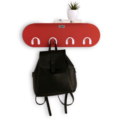 Mobili Fiver Appendiabiti da parete in metallo Camilla, 60 cm, Terracotta Mobili Fiver Appendiabiti da parete in metallo Camilla, 60 cm, Terracotta