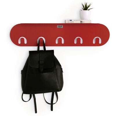 Mobili Fiver Appendiabiti da parete in metallo Camilla, 80 cm, Terracotta Mobili Fiver Appendiabiti da parete in metallo Camilla, 80 cm, Terracotta