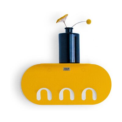 Mobili Fiver Appendiabiti da parete in metallo Camilla, 40 cm, Giallo Senape Mobili Fiver Appendiabiti da parete in metallo Camilla, 40 cm, Giallo Senape
