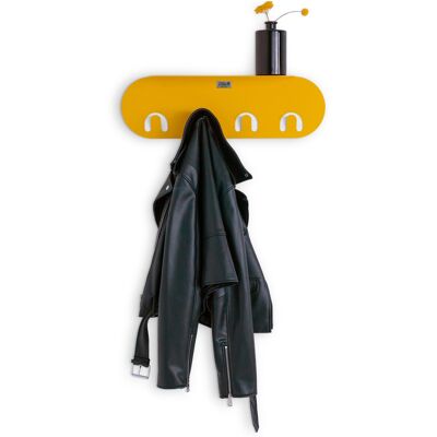 Mobili Fiver Appendiabiti da parete in metallo Camilla, 60 cm, Giallo Senape Mobili Fiver Appendiabiti da parete in metallo Camilla, 60 cm, Giallo Senape
