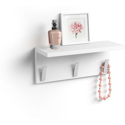 Mobili Fiver Appendiabiti da parete, Rachele, da 40 cm, Bianco Opaco Mobili Fiver Appendiabiti da parete, Rachele, da 40 cm, Bianco Opaco