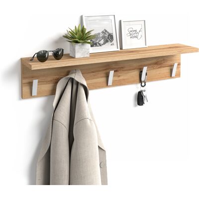 Mobili Fiver Appendiabiti da parete, Rachele, da 80 cm, Rovere Rustico Mobili Fiver Appendiabiti da parete, Rachele, da 80 cm, Rovere Rustico
