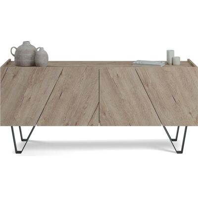 Mobili Fiver Madia-Buffet 4 ante Emma con gambe nere, Quercia Mobili Fiver Madia-Buffet 4 ante Emma con gambe nere, Quercia