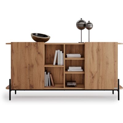 Mobili Fiver Madia Olivia con 2 ante (167x40,3x81,7 cm), Rovere Rustico Mobili Fiver Madia Olivia con 2 ante (167x40,3x81,7 cm), Rovere Rustico