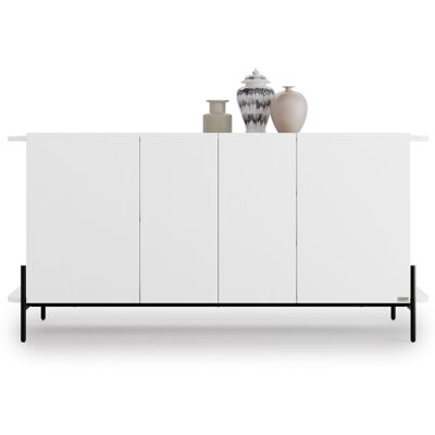 Mobili Fiver Madia Olivia con 4 ante (167x40,3x81,7 cm), Bianco Frassino Mobili Fiver Madia Olivia con 4 ante (167x40,3x81,7 cm), Bianco Frassino
