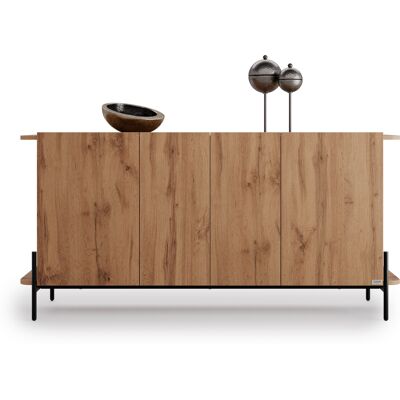 Mobili Fiver Madia Olivia con 4 ante (167x40,3x81,7 cm), Rovere Rustico Mobili Fiver Madia Olivia con 4 ante (167x40,3x81,7 cm), Rovere Rustico