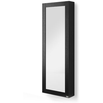 Mobili Fiver Scarpiera con specchio sospesa Rachele 170x60 cm, Nero Frassino Mobili Fiver Scarpiera con specchio sospesa Rachele 170x60 cm, Nero Frassino
