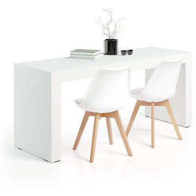 Mobili Fiver Scrivania Evolution 180x60, Bianco Frassino con Due Gambe Mobili Fiver Scrivania Evolution 180x60, Bianco Frassino con Due Gambe