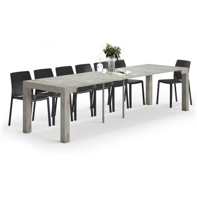 Mobili Fiver Tavolo Consolle Allungabile First, 45(310)x90 cm, Grigio Cemento Mobili Fiver Tavolo Consolle Allungabile First, 45(310)x90 cm, Grigio Cemento