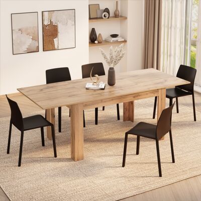 Mobili Fiver Tavolo allungabile Cucina, Easy, 140(220)x90 cm, Rovere Rustico Mobili Fiver Tavolo allungabile Cucina, Easy, 140(220)x90 cm, Rovere Rustico