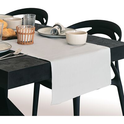 Mobili Fiver Runner da Tavola Gioele in cotone 45x260, Grigio chiaro Mobili Fiver Runner da Tavola Gioele in cotone 45x260, Grigio chiaro