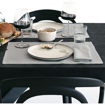 Mobili Fiver Tovagliette Gioele in cotone 35x50, Set da 2, Grigio chiaro Mobili Fiver Tovagliette Gioele in cotone 35x50, Set da 2, Grigio chiaro
