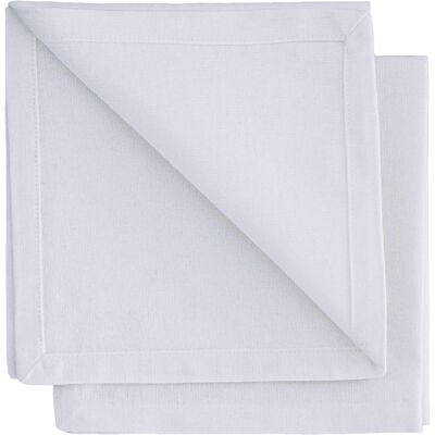 Mobili Fiver Tovaglioli Gioele in cotone 35x35, Set da 2, Bianco Mobili Fiver Tovaglioli Gioele in cotone 35x35, Set da 2, Bianco
