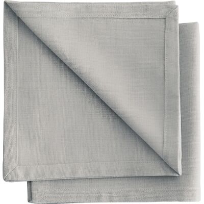 Mobili Fiver Tovaglioli Gioele in cotone 35x35, Set da 2, Grigio chiaro Mobili Fiver Tovaglioli Gioele in cotone 35x35, Set da 2, Grigio chiaro