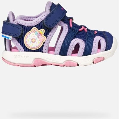 Geox Scarpe Sandal Multy Bimba Blu Navy/lilla 22 Geox Scarpe Sandal Multy Bimba Blu Navy/lilla 22