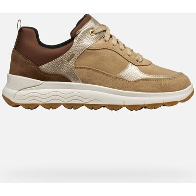Geox Scarpe Spherica 4x4 Abx Donna Beige Scuro/oro Chiaro 39 Geox Scarpe Spherica 4x4 Abx Donna Beige Scuro/oro Chiaro 39